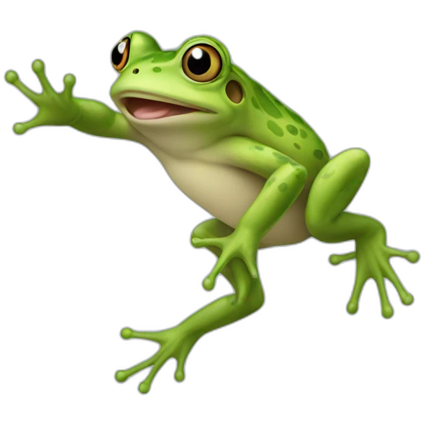 frog jumping emoji