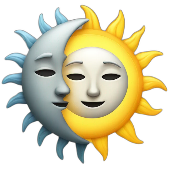 Sun and moon emoji