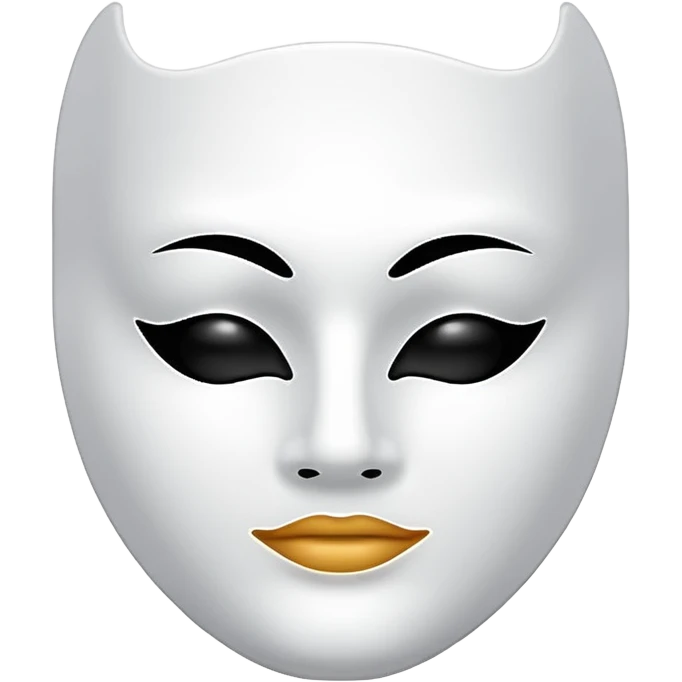 a sheet of white mask pack for face skincare beauty, except on the face, just only product emoji