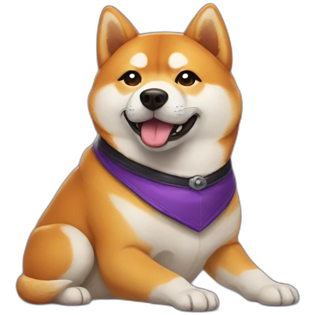 Shiba in Halloween costume emoji