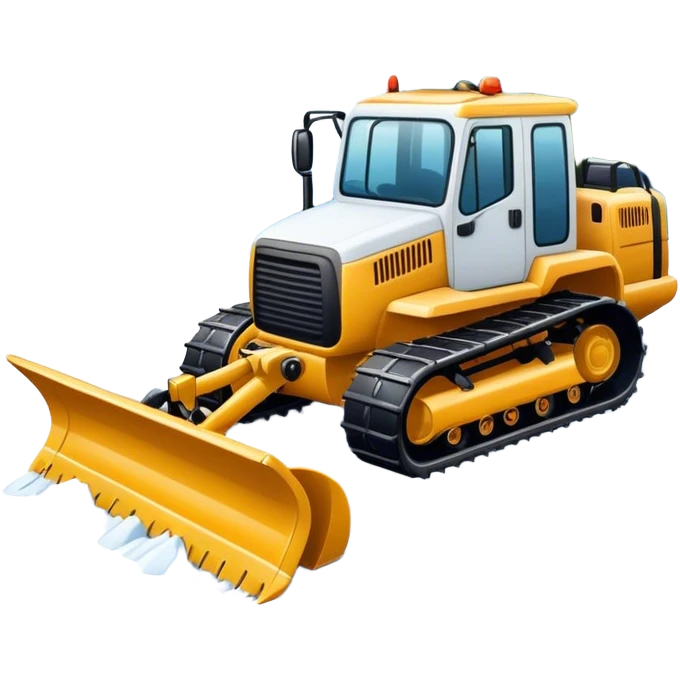 Mountain grooming snowcat with a plow emoji