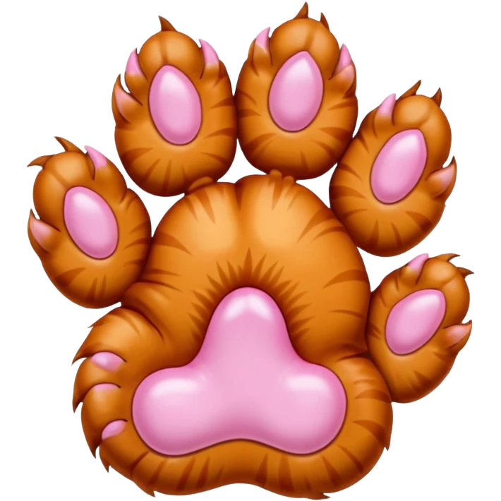 Furry Cat paw with six toes emoji