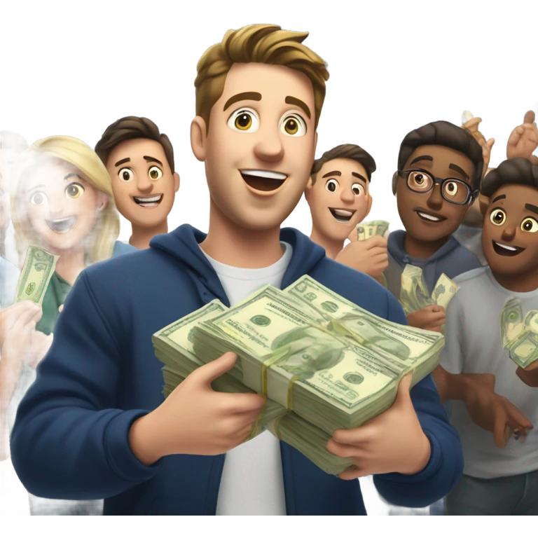 MrBeast giving out $5 billion emoji
