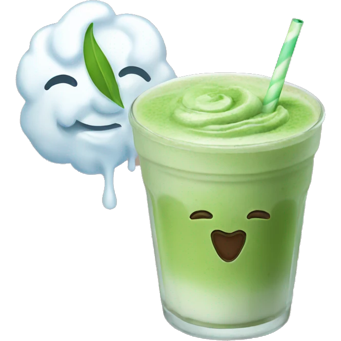 iced matcha latte emoji