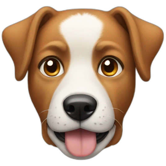 Man's face as a dog emoji