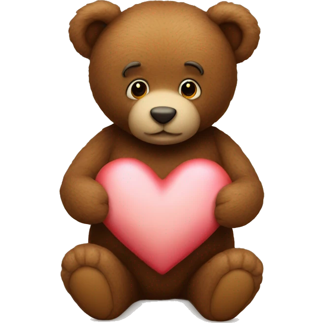 Heart with a teddy bear emoji