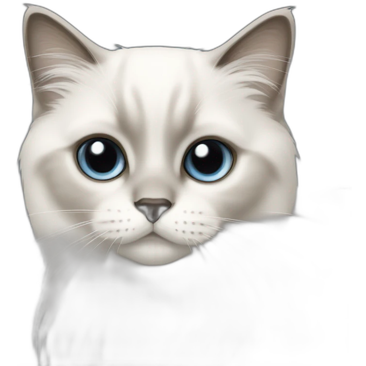 White birman cat emoji