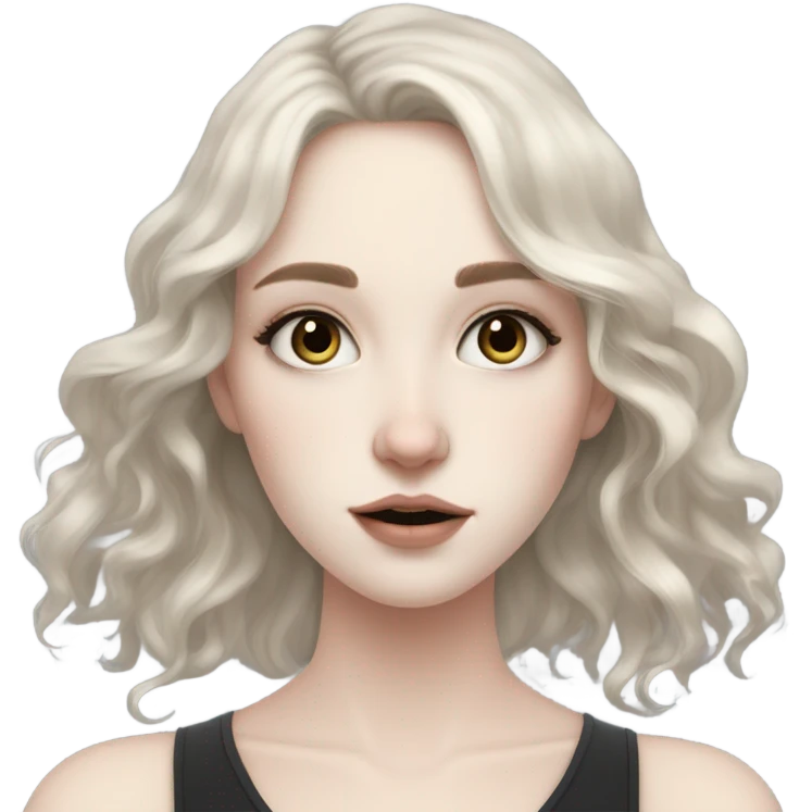 Soft gothic girl emoji