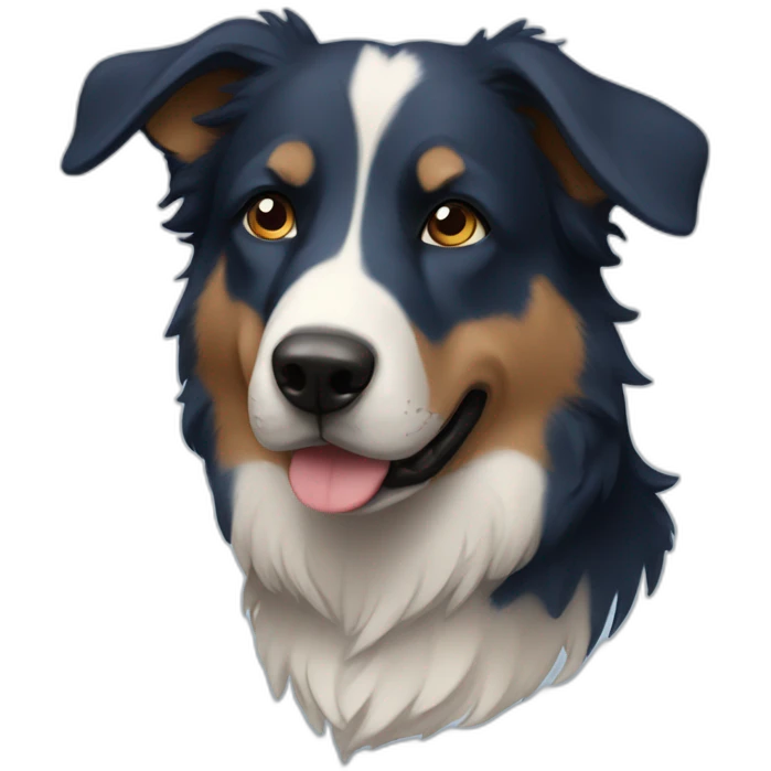 Blue the australuan shepard emoji