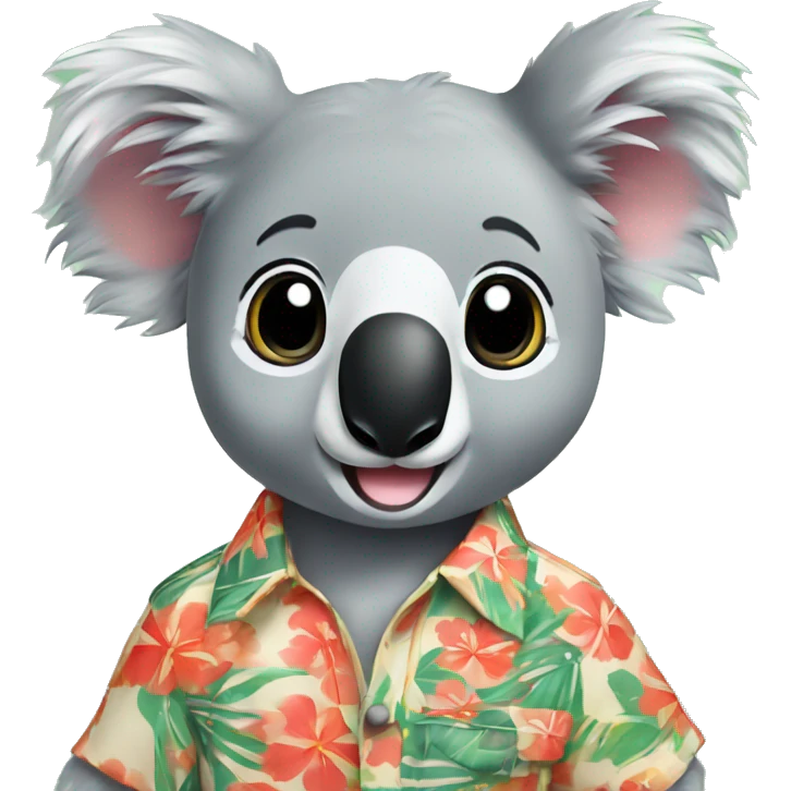 Koala wearing Hawaiian shirt ￼ emoji