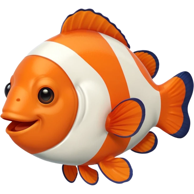 a clownfish, apple emoji style emoji