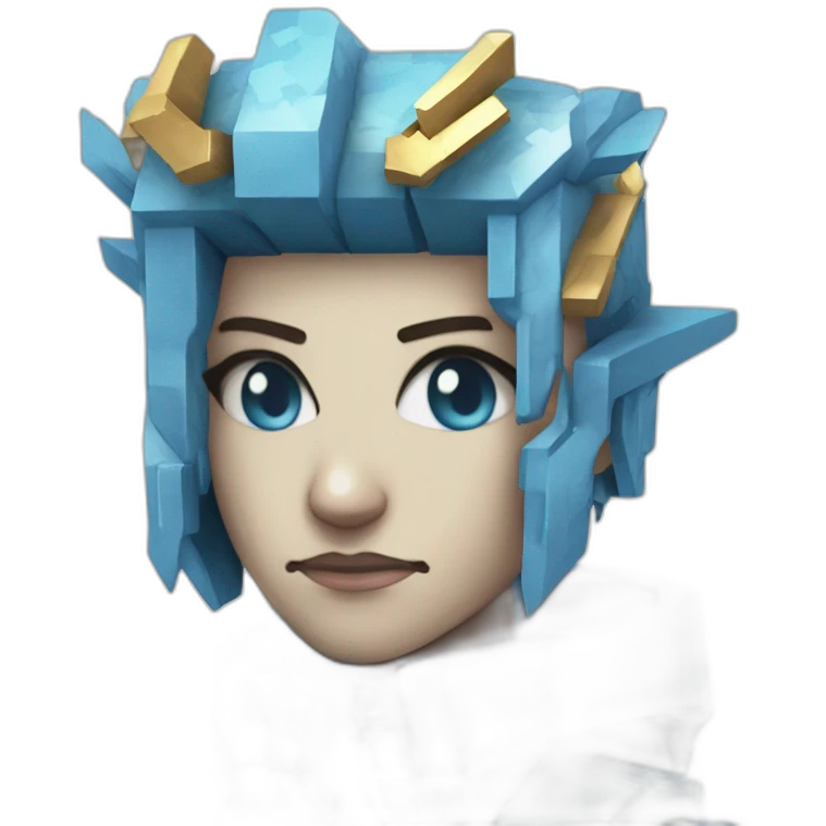 Minecraft Articuno Cyberpunk Head emoji