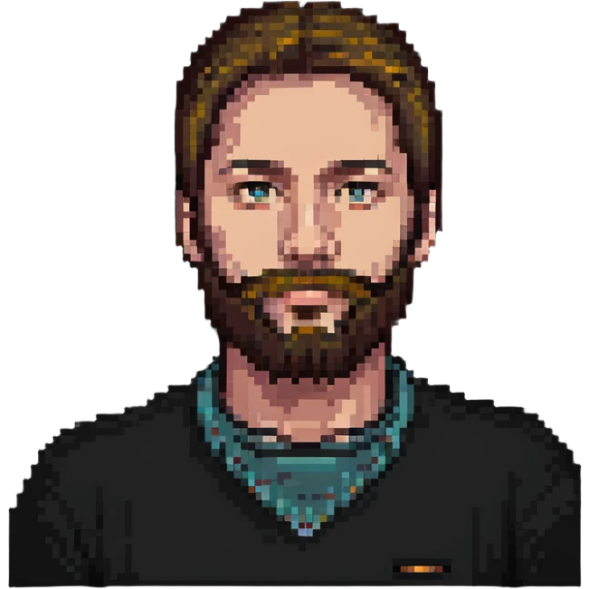 80s Man with beard emoji