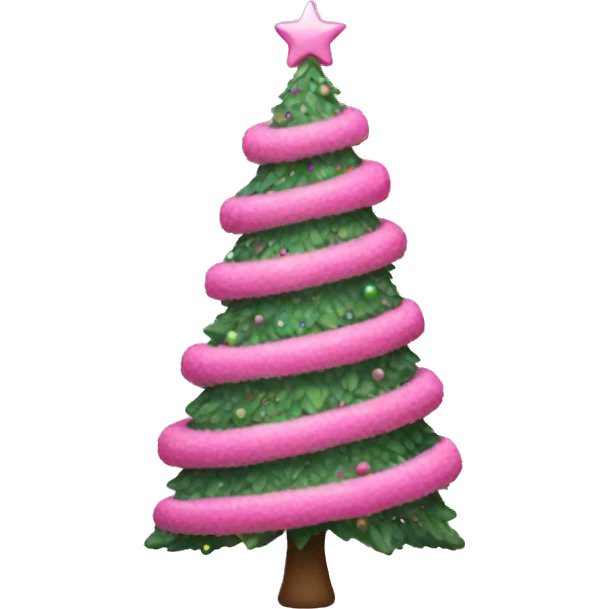 pink Christmas tree emoji