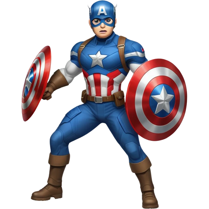 Captain America superhero full body emoji