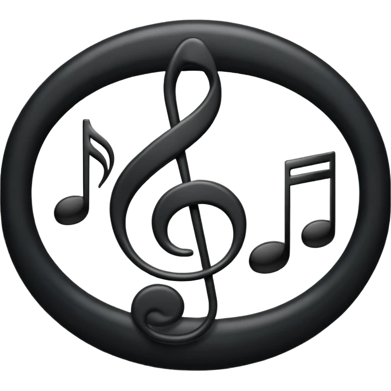 music notes appearing on a staff emoji