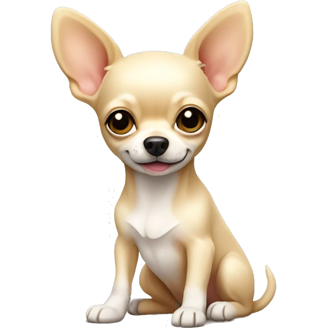 Chihuahua cream color sitting  emoji