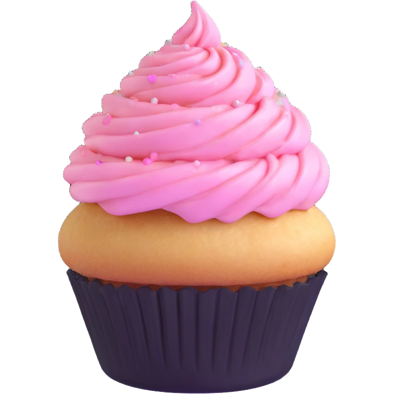 cupcake with pink icing emoji