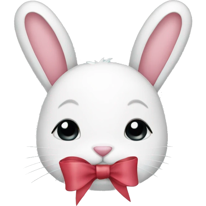 Cut bunny with a bow  emoji