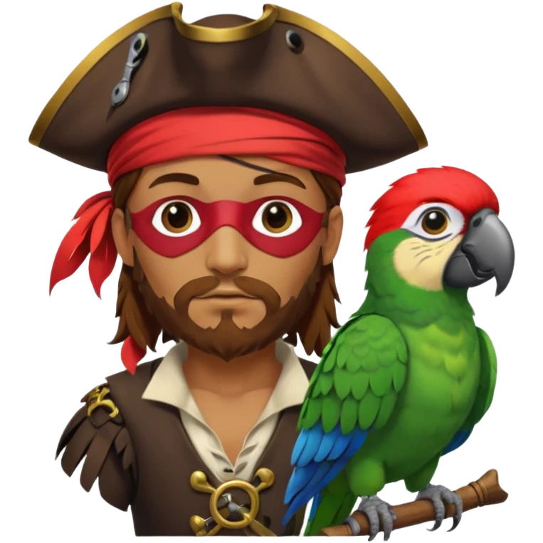 😇😈pirate and parrot emoji