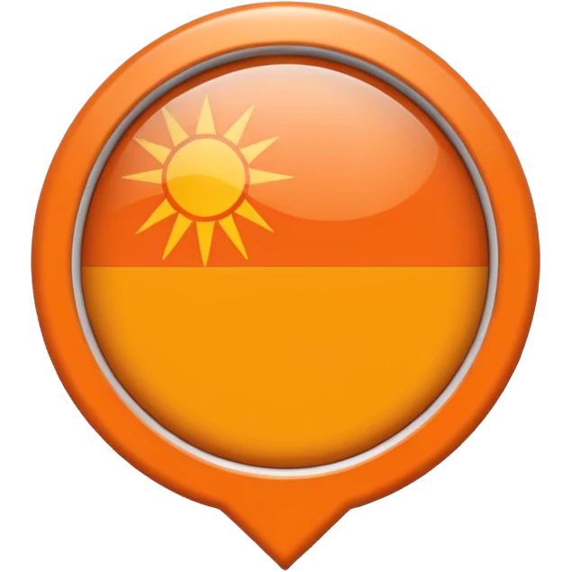 Make a flag in which fully white and in centre a circle of color orange emoji