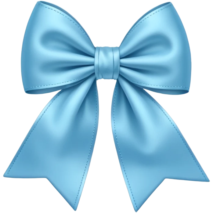 Light blue colour bow emoji