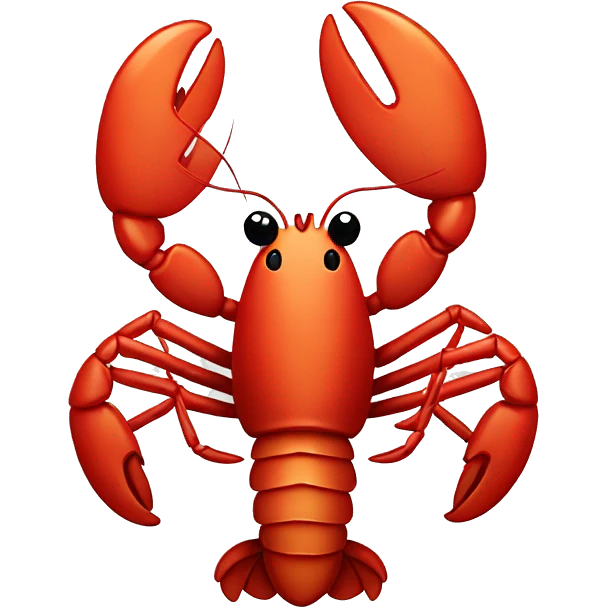 lobster holding a heart emoji