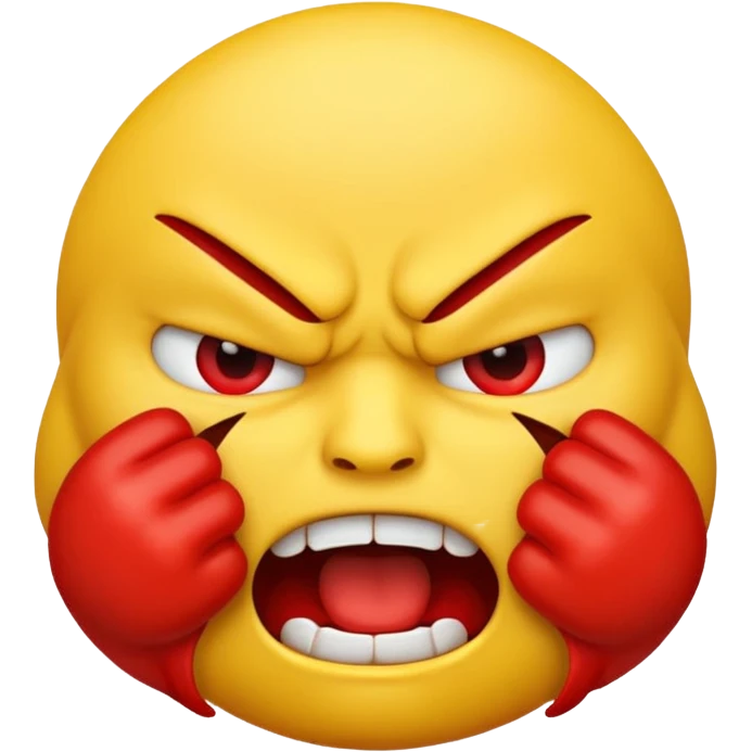 yellow emoji choking himself out in anger emoji