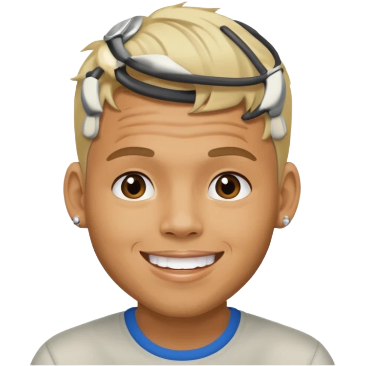 Chris Brown with blonde hair emoji
