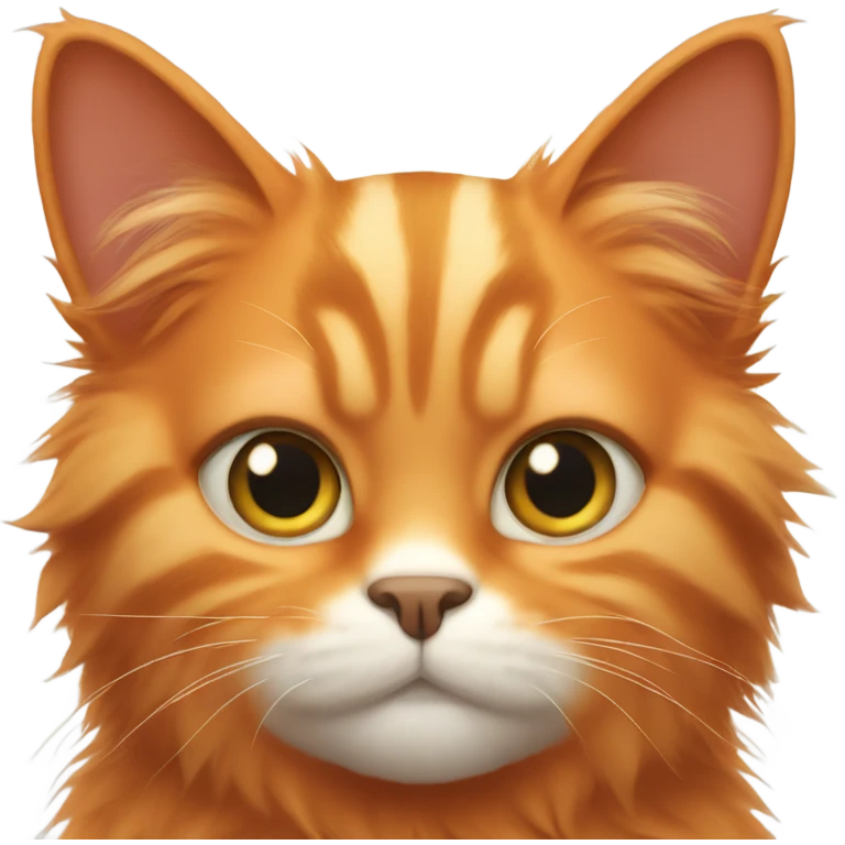 Fluffy orange cat emoji
