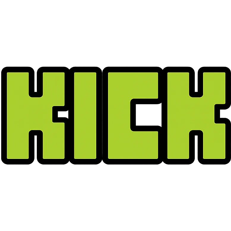 Kick platform logo emoji, bold and modern style emoji