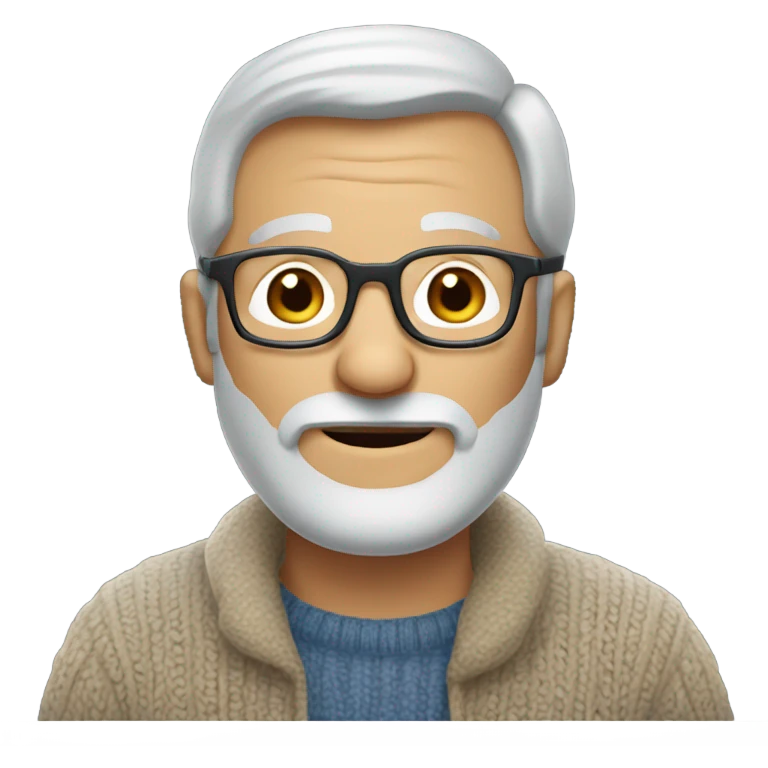 wide old man  emoji