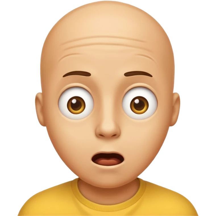 a classic yellow bald emoji, when he/she see bil, and suprised with cheapest prices emoji