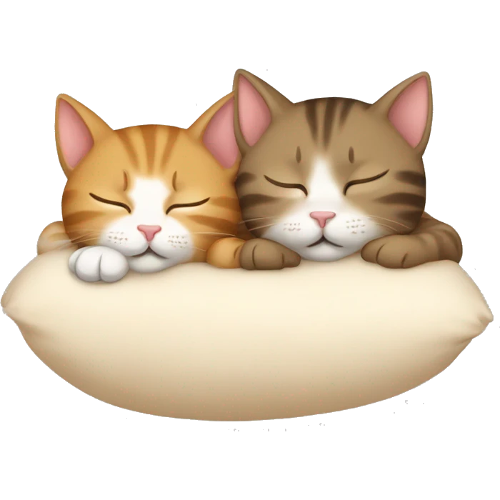 Two kitties sleeping  emoji