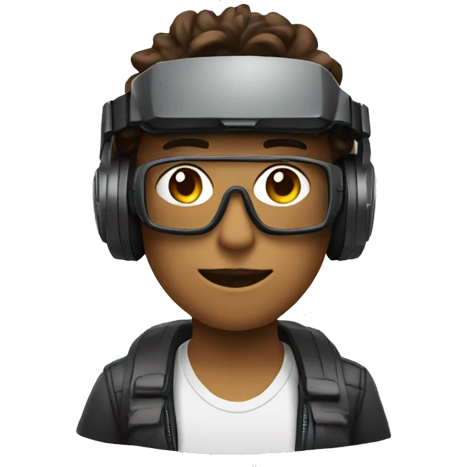 personas con gafas de realidad virtual emoji