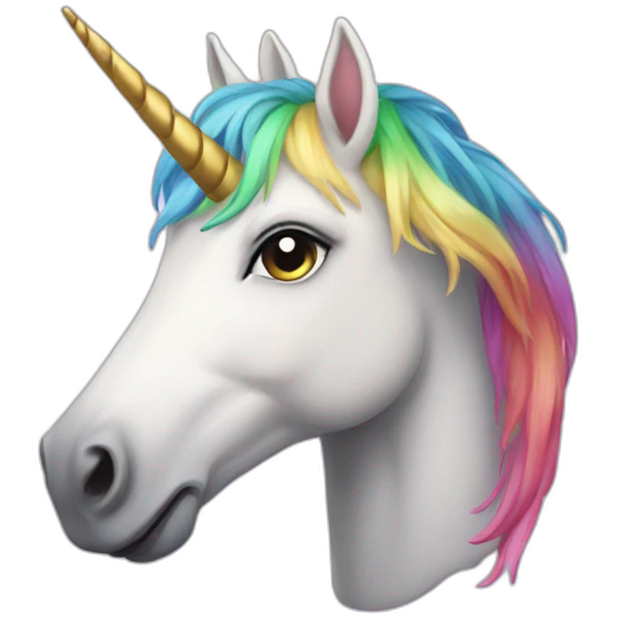 Rainbow unicorn emoji