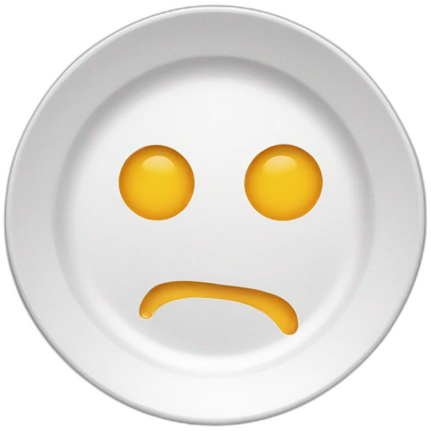 An empty plate with leftovers emoji