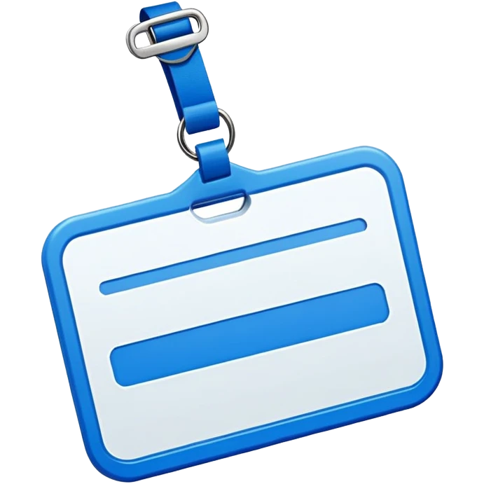 blue Name tag emoji