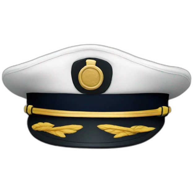 captain hat closeup alone low detail emoji