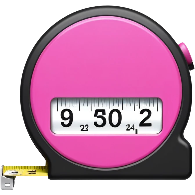 Black and pink tape measure emoji