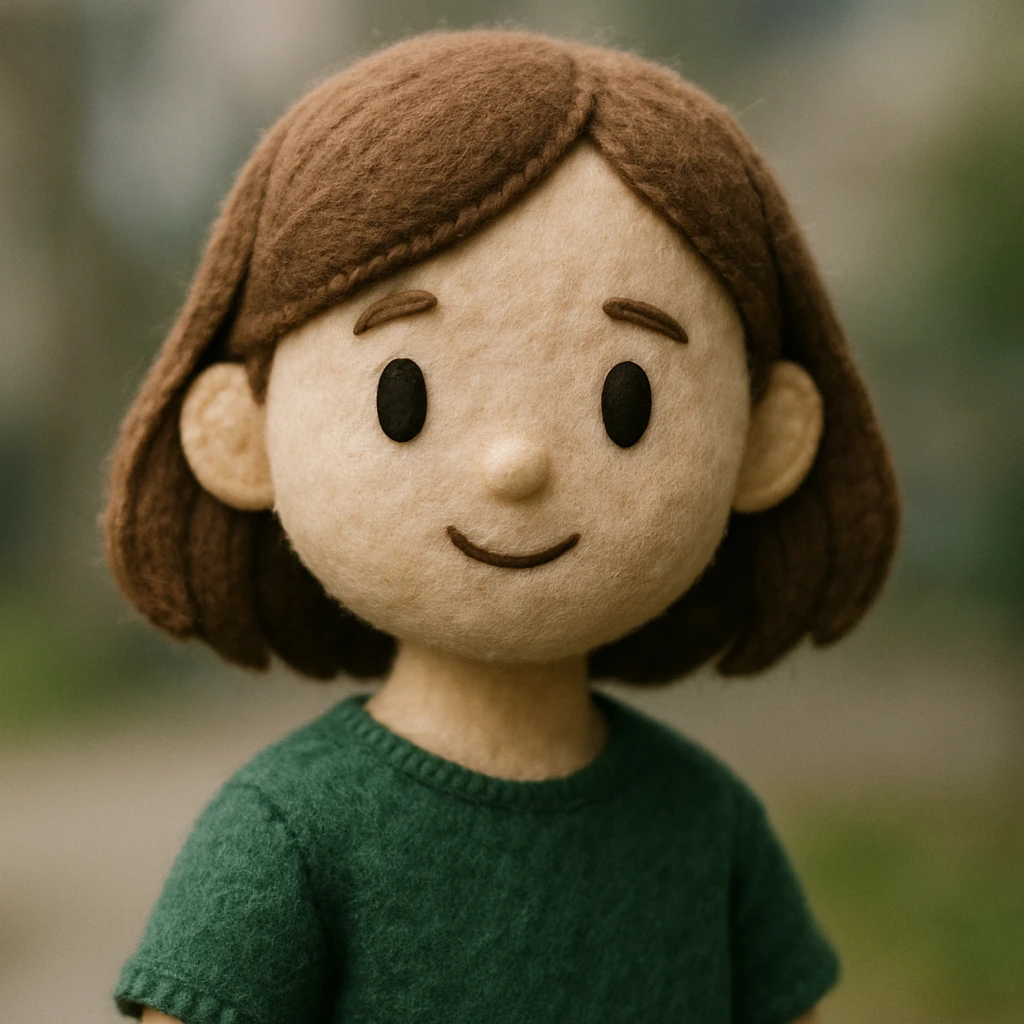 a girl in plush portrait style emoji