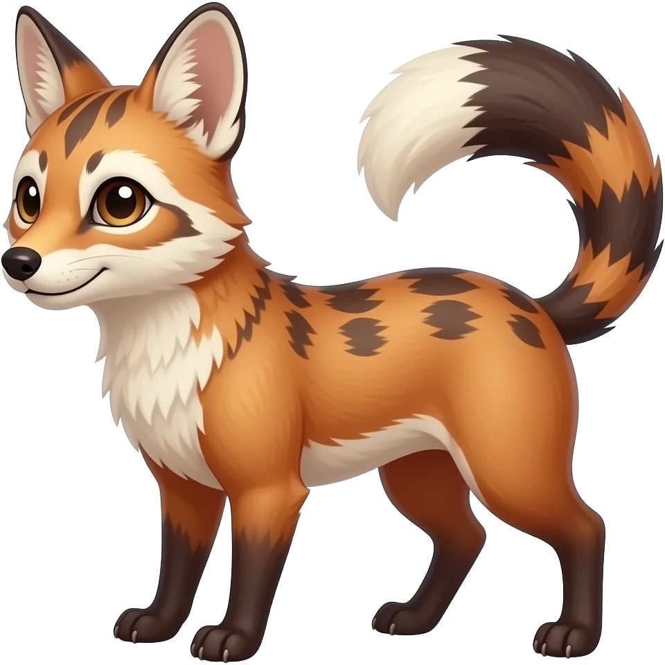 shiny vernid-sergal-civet-genet-animal-hybrid emoji