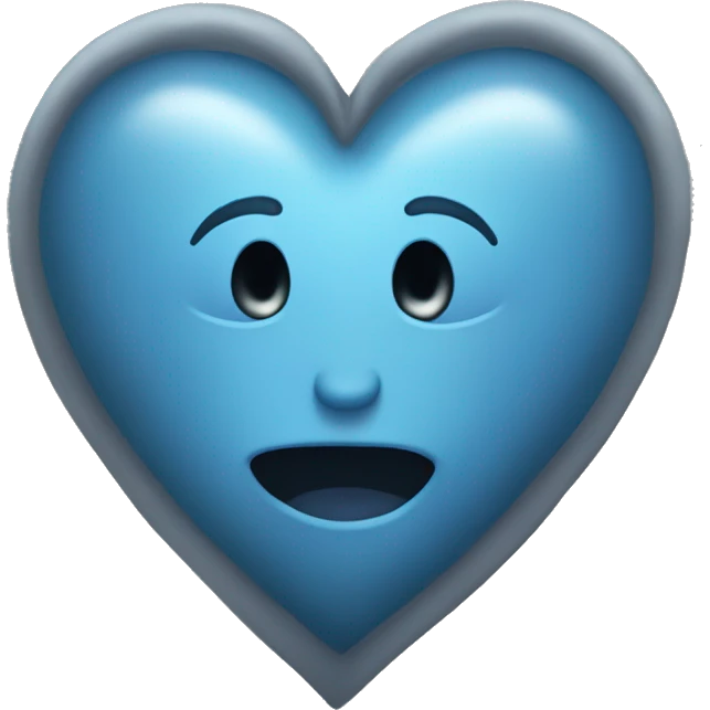 An ashen blue heart emoji