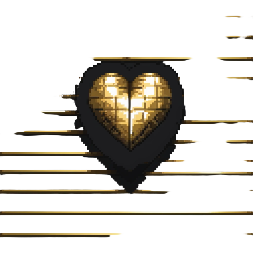 heart no cracks decorative gold lines emoji