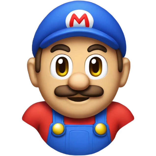 Man wearing giant Mario costume head  emoji