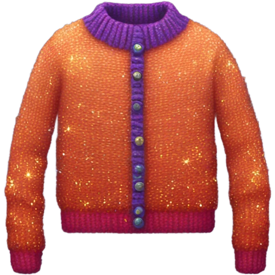 Knit firework sweater with glittery  emoji