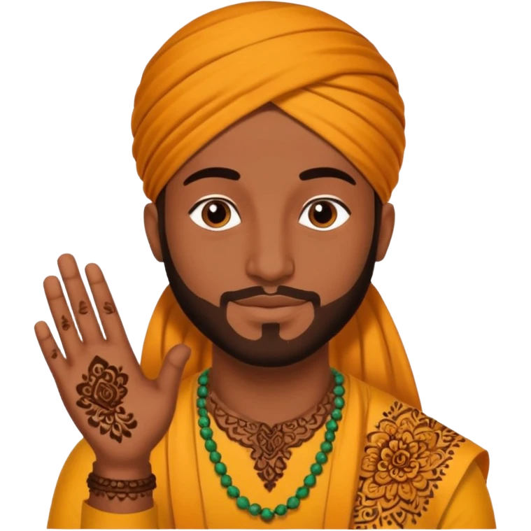 I’m Brian Muslim wearing mehendi  emoji