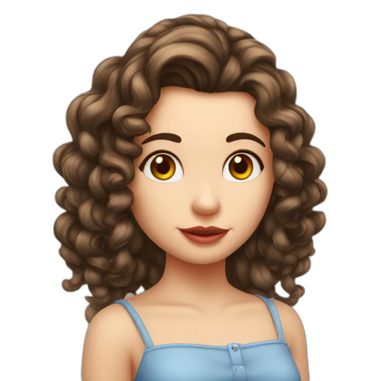 Ragazza dall'aria simpatica con capelli ricci rossi e orecchie da topolino emoji