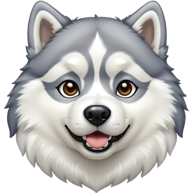 Proud victorious husky with chest puffed out emoji
