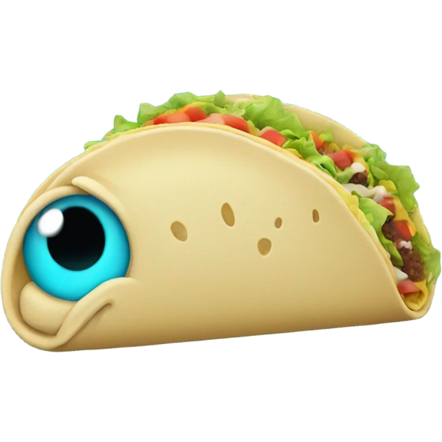 Cyan taco with eyes  emoji